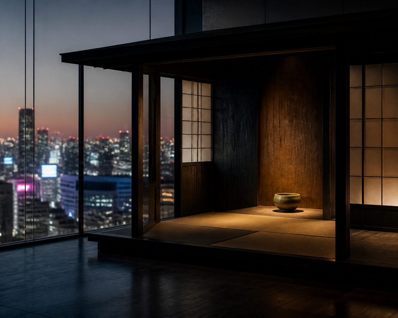 「静寂のラグジュアリー」:都市の喧騒に隠れた、茶室という精神の防音室